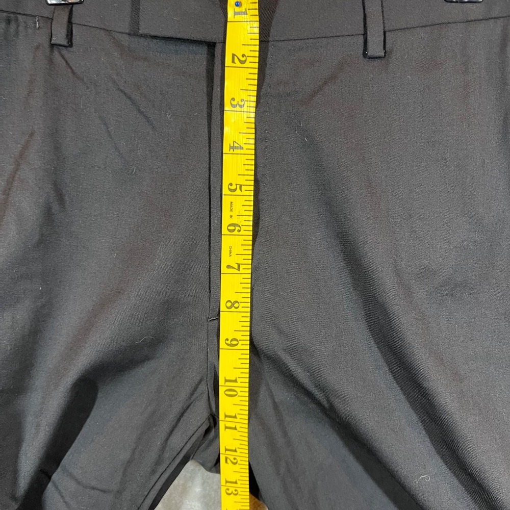 Banana Republic Pants Mens 33x33.5 Black Tailored Slim Fit Italian Fabric Work - Picture 4 of 11